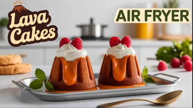 'Video thumbnail for Air Fryer Lava Cakes Recipe'