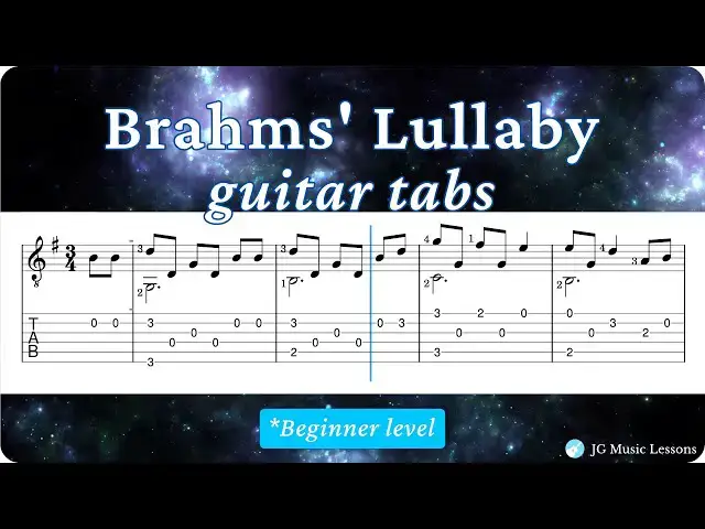'Video thumbnail for Brahms’ Lullaby guitar tabs 🎸'