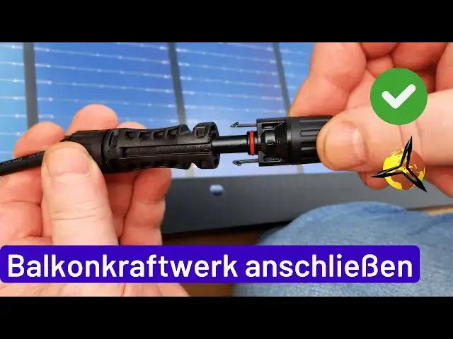 'Video thumbnail for Solar Balkonkraftwerk anschließen, verkabeln, prüfen'