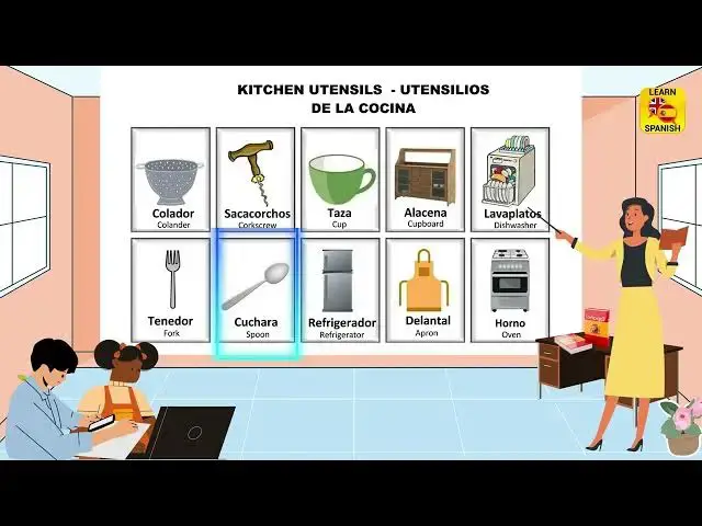 'Video thumbnail for Kitchen Items in Spanish'