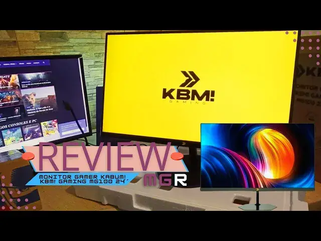 'Video thumbnail for Teste e Unboxing do Monitor Gamer KBM GAMING MG100 24” | 100Hz, Full HD, HDMI - KaBuM - Vale a Pena?'
