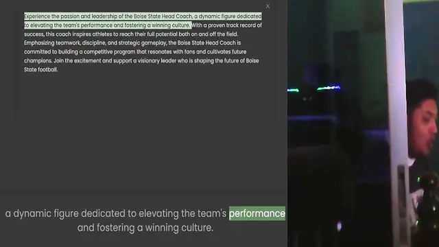 'Video thumbnail for Experience the passion and leadership of the Boise State Head Coach, a dynamic figure dedicated to elevating the team's performance and fostering a winning culture. With a proven track record of success, this coach inspires athletes to re'