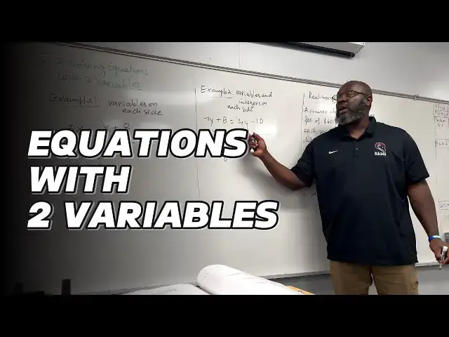 'Video thumbnail for How To Solve Equations With 2 Variables On Each Side'