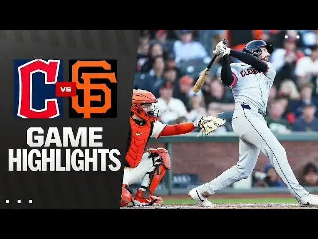'Video thumbnail for Cleveland Guardians at San Francisco Giants Full-Game MLB Highlights! | 06/18/2025'