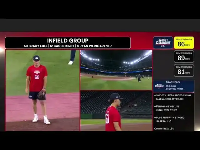 'Video thumbnail for Brady Ebel Takes Infield Reps at 2025 MLB Draft Combine!'