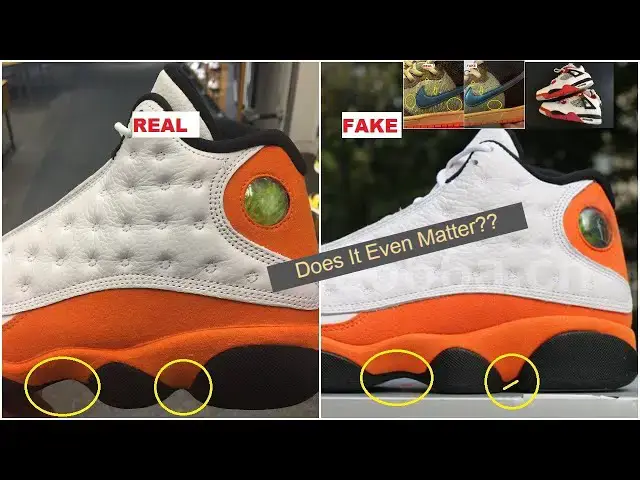'Video thumbnail for Real Vs Fake Air Jordan 13 Starfish, Thoughts & Observations On UA Sneakers'