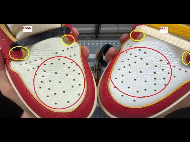 'Video thumbnail for How To Quickly Identify The Fake Union Air Jordan 1 High OG Chicago'