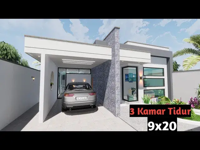 'Video thumbnail for Desain Denah Rumah 9x20 1 Lantai 2024'