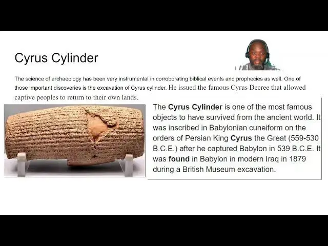 'Video thumbnail for Isaiah 45 Prophecy Corroborated & Authenticated By King Cyrus Cylinder'