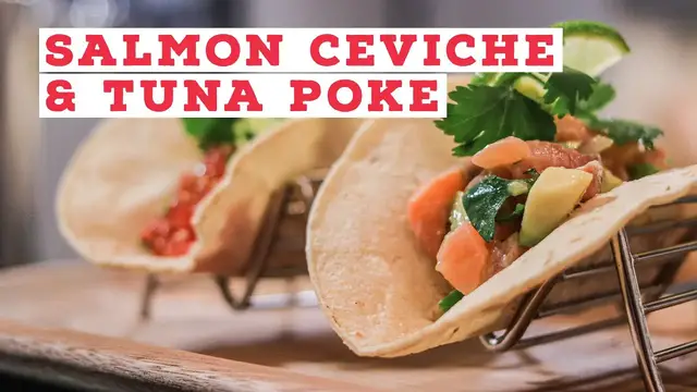 'Video thumbnail for How to Make Salmon Ceviche and Tuna Poke Tacos | Fish du Jour'