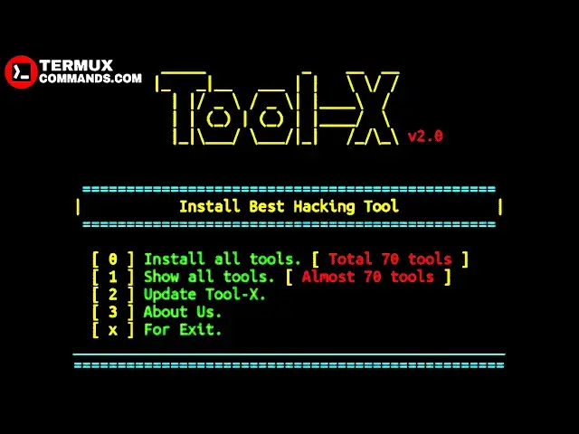 'Video thumbnail for how to install tool x in termux'
