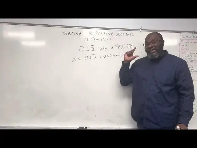 'Video thumbnail for A Simple Way To turn Repeating Decimals Into Fractions'