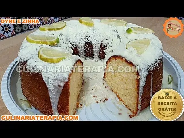 'Video thumbnail for Bolo de Limão e Leite Ninho com Cobertura de Açúcar e Leite em Pó'