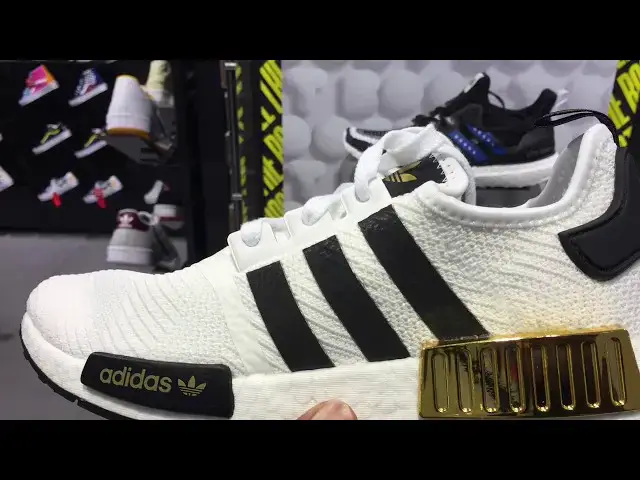 'Video thumbnail for Quick Look At The Adidas NMD R1 PK White Metallic Gold EG5662- Buy it now'