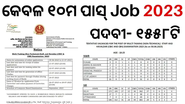 'Video thumbnail for କେବଳ ୧୦ମ ପାସ୍ Job 2023 //SSC MTS Recruitment 2023//SSC MTS Selection Process Full details'