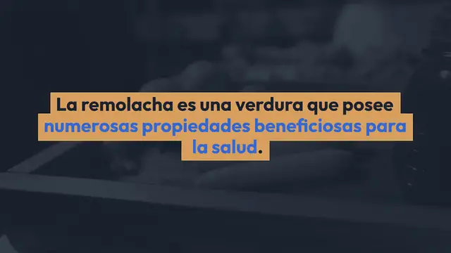 'Video thumbnail for Prepara este juego de remolacha en casa, un antibiótico natural muy potente'