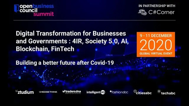 'Video thumbnail for C# Corner presents Openbusinesscouncil Summit Opening Remarks'