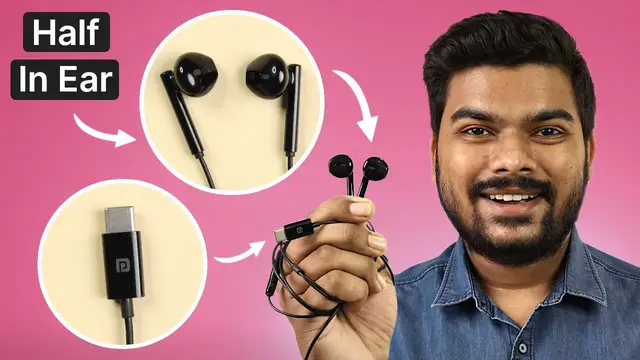 'Video thumbnail for Half In Ear Type C Earphones Under ₹500 | Portronics Conch Theta C Review'