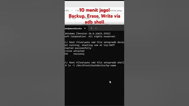 'Video thumbnail for 10 menit jago! Command adb shell'
