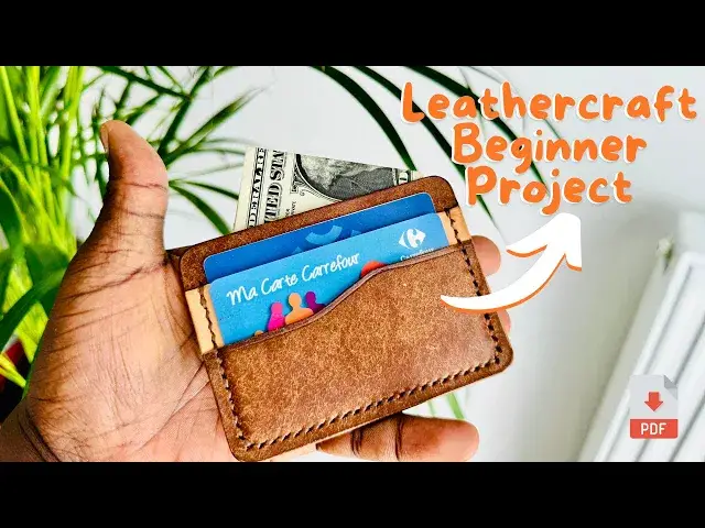 'Video thumbnail for Make the most popular horizontal Lather Card Wallet | FREE PDF | Leathercraft Beginner Projects'