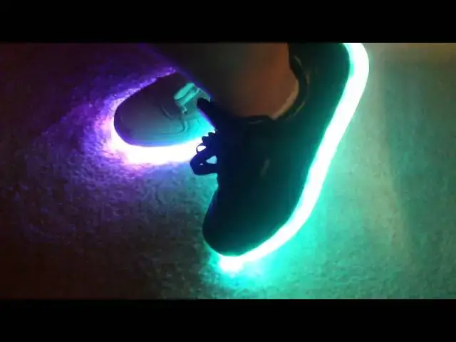 'Video thumbnail for Simulation Fashion Sneaker Lace Up LED Light Casual Shoes 7 colors in 1'