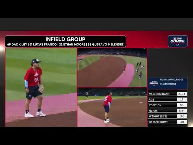 'Video thumbnail for Gustavo Melendez Takes Infield Reps at 2025 MLB Draft Combine!'