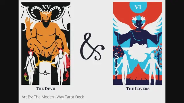 'Video thumbnail for The Devil and The Lovers: A Tarot Exploration of Desire and Temptation'