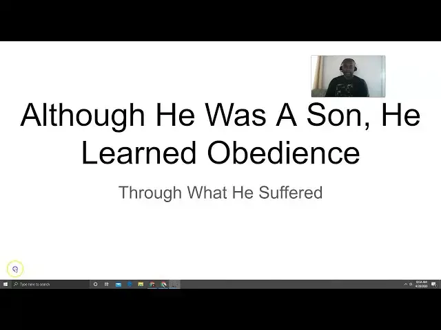 'Video thumbnail for Although He Was A Son, He Learned Obedience Through what He suffered |Hebrews 5:8'