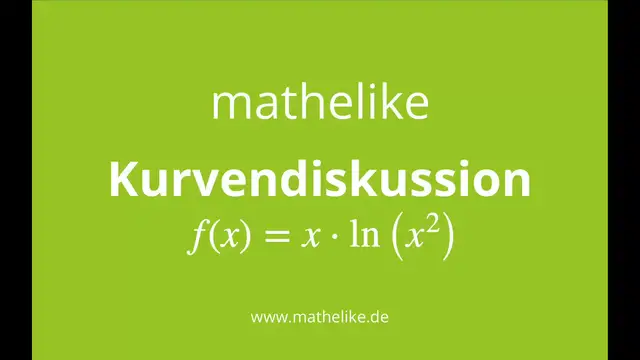 'Video thumbnail for Kurvendiskussion einer verknüpften und verketteten natürlichen Logarithmusfunktion'