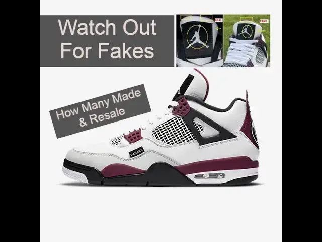 'Video thumbnail for How Many Pairs Of The PSG Air Jordan 4  Could Be Made, Resale Value & Watch Out For Fake Pairs'