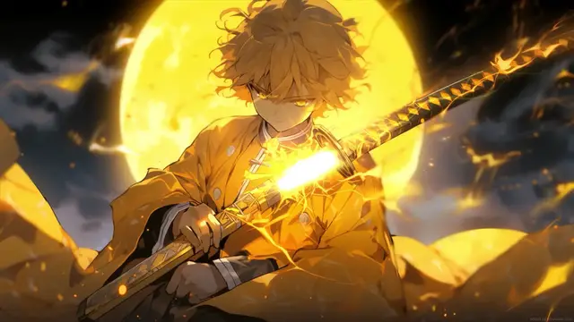 'Video thumbnail for Zenitsu Moonlight Thunder Kimetsu No Yaiba'