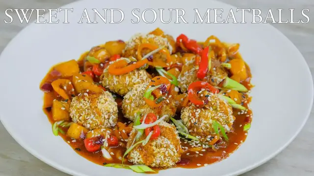 'Video thumbnail for Easy Sweet and Sour Meatballs made Vegan'