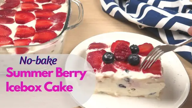 'Video thumbnail for Dessert in 5 minutes! Unusual No Bake Summer Berry Icebox Cake.'
