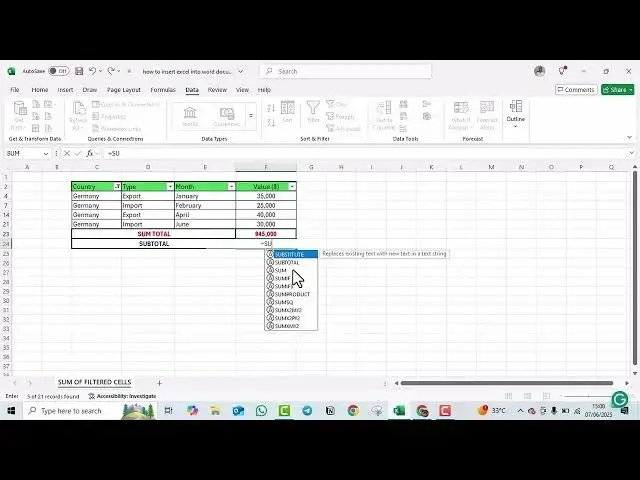 'Video thumbnail for How to Calculate the Sum of Filtered Cells in Excel'