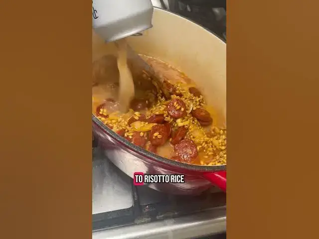 'Video thumbnail for One pot chorizo and pea pearl barley risotto'