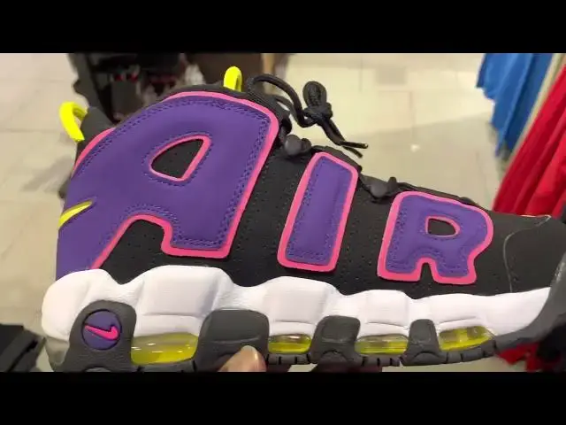 'Video thumbnail for Quick Look At The Nike air more Uptempo Black court purple & Buy it Now under retail'
