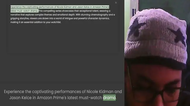 'Video thumbnail for Experience the captivating performances of Nicole Kidman and Jason Kelce in Amazon Prime's latest must-watch drama. This compelling series showcases their exceptional talent, weaving a narrative that explores complex themes and emotional'