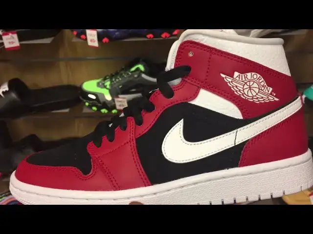 'Video thumbnail for Quick Look At The Wmns Air Jordan 1 Mid Gym Red White Black & Buy It Now'