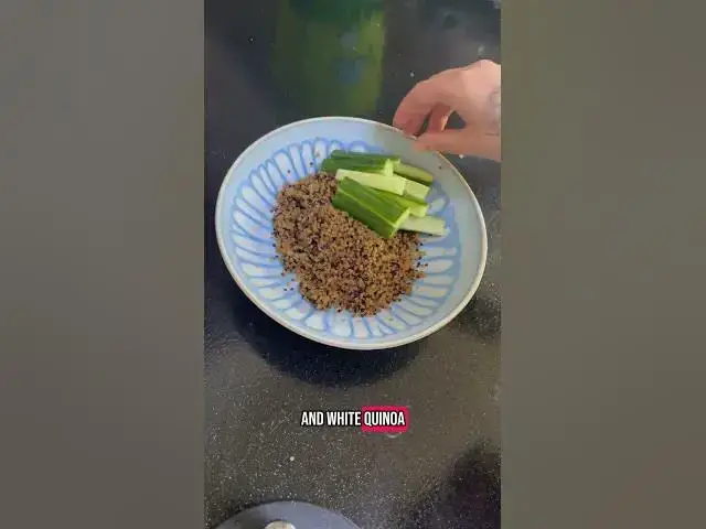 'Video thumbnail for Halloumi salad with peanut butter, soy and mirin dressing'