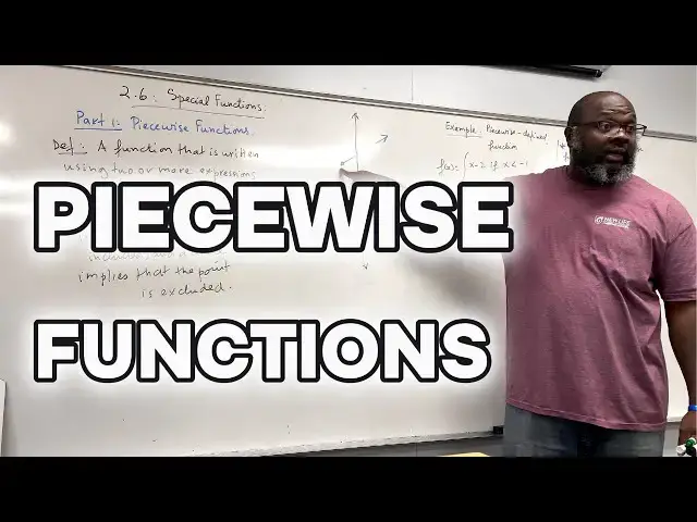 'Video thumbnail for How To Write & Graph Piecewise -defined Functions'