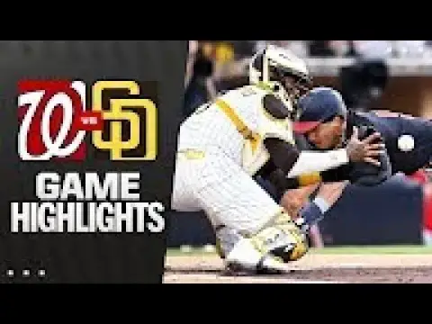 'Video thumbnail for Washington Nationals at San Diego Padres Full-Game Highlights! | 06/24/2025'