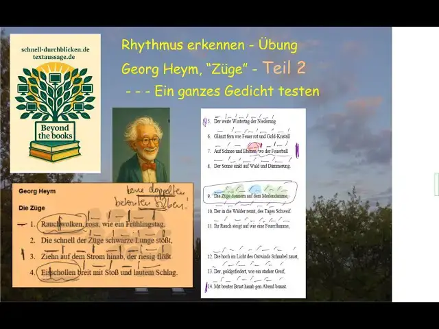 'Video thumbnail for Gedicht-Rhythmus 2: Das ganze Gedicht checken . "JambUUUs" und "Trochi" sicher erkennen - Störungen?'
