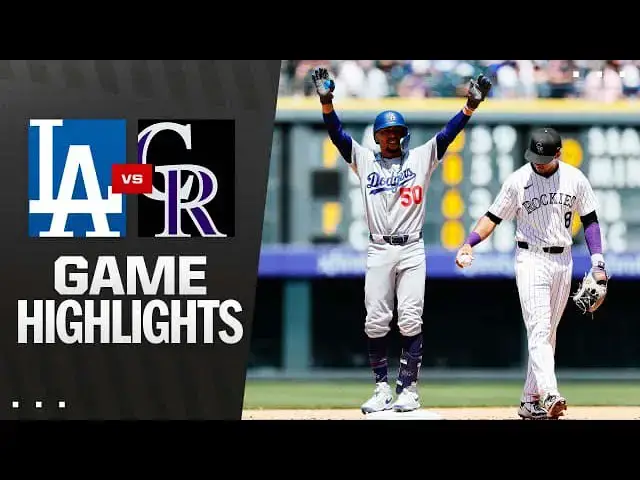 'Video thumbnail for Los Angeles Dodgers at Colorado Rockies Full-Game Highlights! | 06/26/2025'