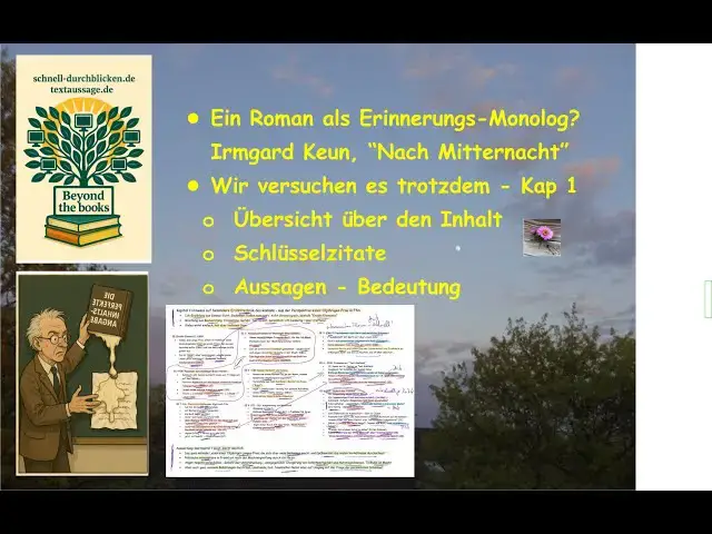 'Video thumbnail for Keun, "Nach Mitternacht" - Kap 1 - Schneller Überblick Inhalt, Schlüsselzitate, Aussagen, Anregungen'