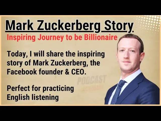 'Video thumbnail for Learn English with Mark Zuckerberg Life Story 🌟| Learn English Through Story 📖 | Level 3 🎧'