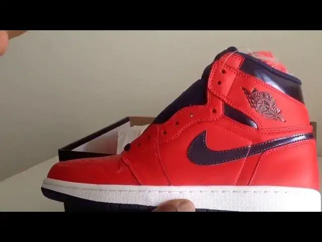 'Video thumbnail for Air Jordan 1 Retro David Letterman Crimson First Look'