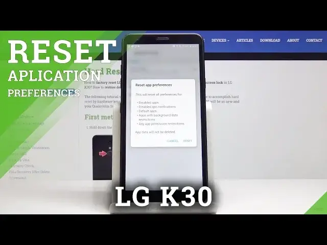 'Video thumbnail for How to Reset App Preferences in LG K30 – Restore Default Apps Setup'