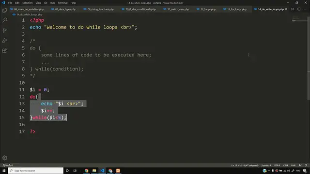 'Video thumbnail for foreach Loops in php _ PHP Tutorial #15'