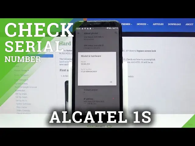 'Video thumbnail for How to Check Serial Number on ALCATEL 1S – Find Serial Number'
