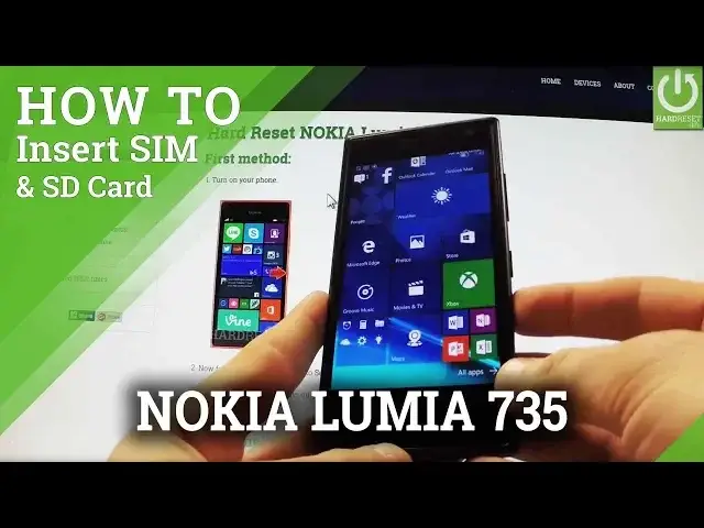 'Video thumbnail for Insert SIM & SD in NOKIA Lumia 735 - Install SIM and SD Card'